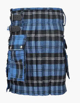 WOMEN RAMSAY BLUE TARTAN UTILITY KILT - Scottish Kilt Jacket™ USA-UK